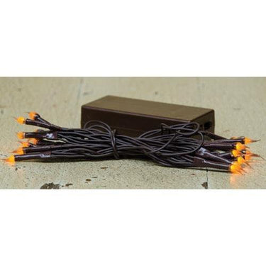 Amber Silicone Mini Lights Brown Cord 20 ct - The Fox Decor